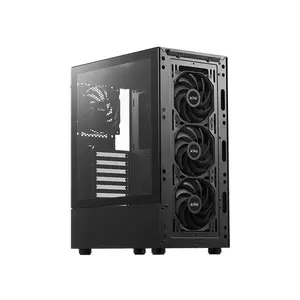 XPG VALOR MESH Compact Mid-Tower Chassis Black, ATX Case, 4×120mm Fans, Tempered Glass, 360mm Radiator Support