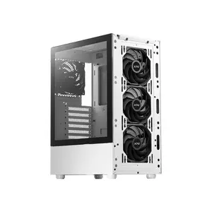 XPG VALOR MESH Compact Mid-Tower Chassis White, ATX Case, 4×120mm Fans, Tempered Glass, 360mm Radiator Support