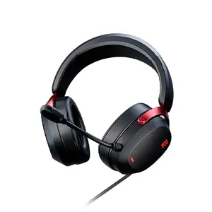 Zidli Wired 7.1 Surround Gaming Headset Black Red Edition, Virtual 7.1 Surround Sound, High-Fidelity Gaming Audio, Wired Connectivity, Immersive Gaming Headset