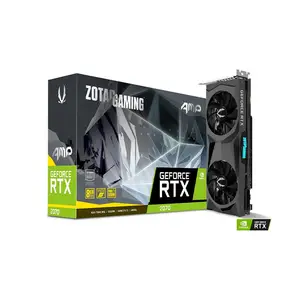 ZOTAC GAMING GeForce RTX 2070 AMP 8GB Graphics Card, 8GB GDDR6 Factory Overclocked Dual Fan High Performance Gaming GPU
