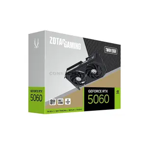ZOTAC GAMING GeForce RTX 5060 Twin Edge 8GB GDDR7 Graphics Card with NVIDIA Blackwell Architecture, DLSS 4, PCIe 5.0 x8, BladeLink Fans & Metal Backplate