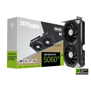 ZOTAC GAMING GeForce RTX 5060 Ti 16GB Twin Edge OC GDDR7 Graphics Card with NVIDIA Blackwell Architecture, DLSS 4, IceStorm 2.0 Cooling, PCIe 5.0 x8 & Metal Backplate
