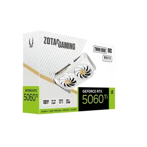 ZOTAC GAMING GeForce RTX 5060 Ti 16GB Twin Edge OC White Edition GDDR7 Graphics Card with NVIDIA Blackwell Architecture, DLSS 4, IceStorm 2.0 Cooling, PCIe 5.0 x8 & Metal Backplate