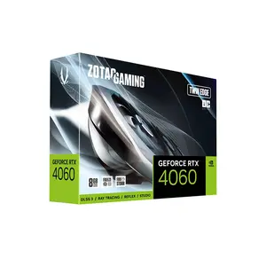 ZOTAC GAMING GeForce RTX 4060 8GB Twin Edge OC Black Edition Graphics Card Black, 8GB GDDR6, 3072 CUDA Cores, 2490MHz Boost Clock, IceStorm 2.0 Dual-Fan Cooling, PCIe 4.0 x8