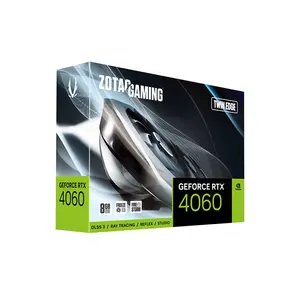 ZOTAC GAMING GeForce RTX 4060 8GB Twin Edge Black Edition Graphics Card, 8GB GDDR6, 3072 CUDA Cores, 2490MHz Boost Clock, IceStorm 2.0 Dual-Fan Cooling, PCIe 4.0 x8