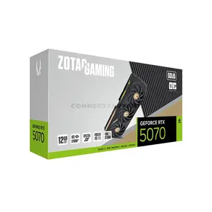 ZOTAC GAMING GeForce RTX 5070 SOLID OC 12GB GDDR7 Graphics Card with NVIDIA Blackwell Architecture, DLSS 4, IceStorm 2.0 Cooling, Triple BladeLink Fans, PCIe 5.0 x16 & SPECTRA RGB Lighting