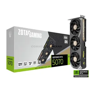 ZOTAC GAMING GeForce RTX 5070 SOLID OC 12GB GDDR7 Graphics Card with NVIDIA Blackwell Architecture, DLSS 4, IceStorm 2.0 Cooling, Triple BladeLink Fans, PCIe 5.0 x16 & SPECTRA RGB Lighting