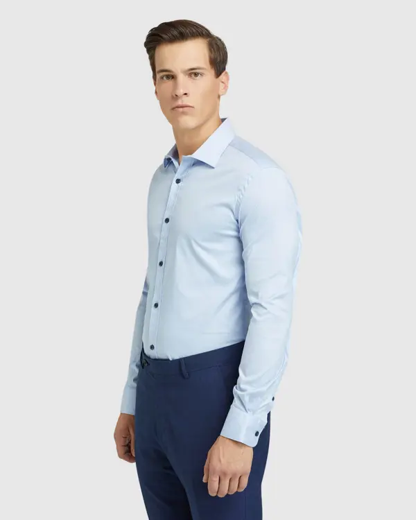 Wrinkle Free Blue Colourway Shirt