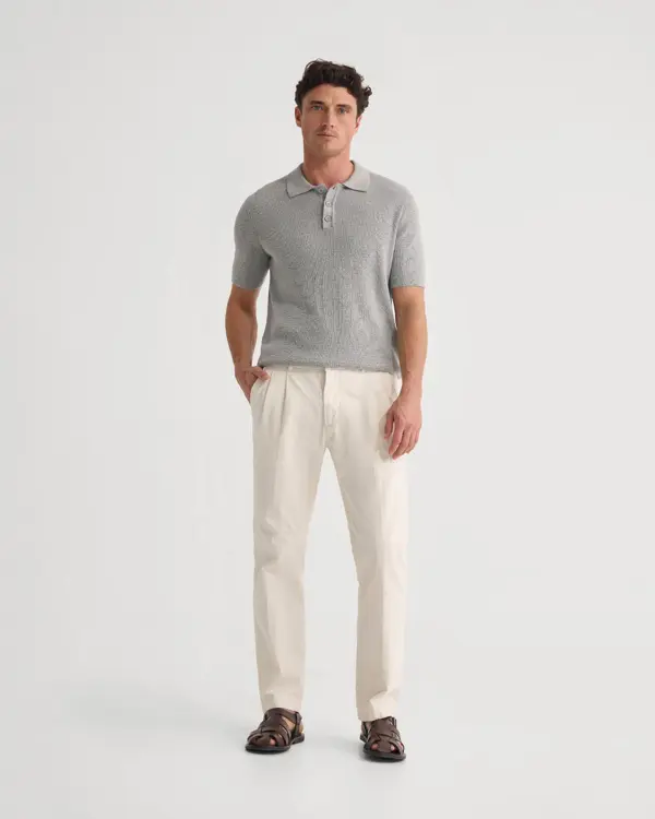 Classic Rib-Knitted Polo