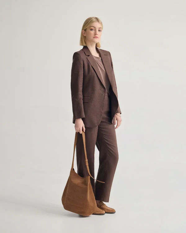 Chocolate Colourway Linen Blazer