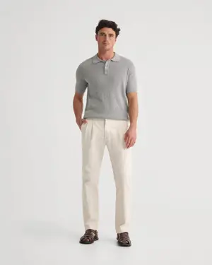 Classic Rib-Knitted Polo