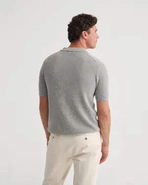 Classic Rib-Knitted Polo
