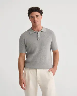 Classic Rib-Knitted Polo