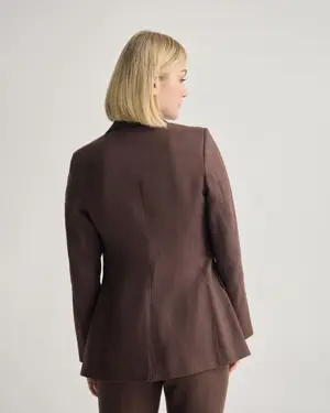 Chocolate Colourway Linen Blazer