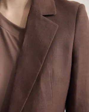 Chocolate Colourway Linen Blazer