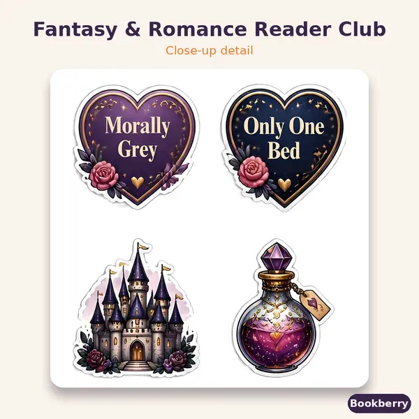 Fantasy & Romance Reader Club Sticker Sheet (A4)