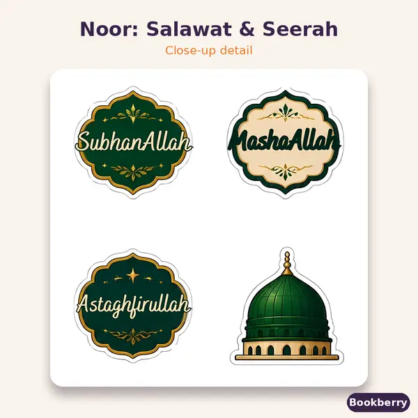 Noor: Salawat & Seerah Sticker Sheet (A4)