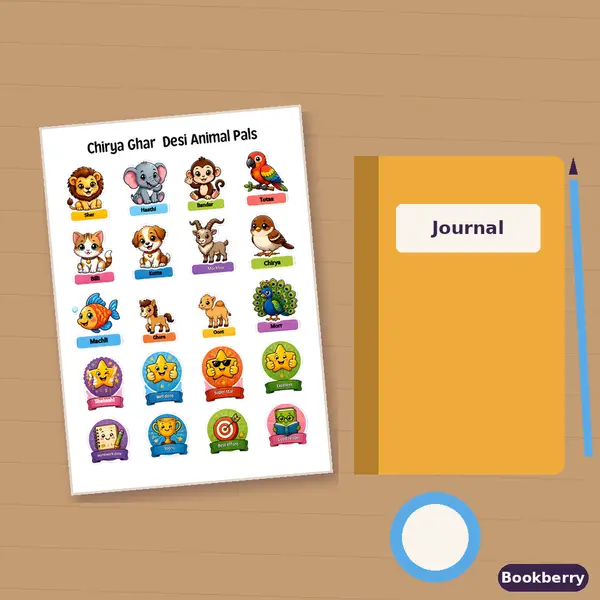 Chirya Ghar: Desi Animal Pals Sticker Sheet (A4)