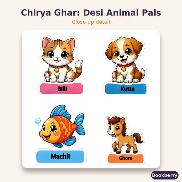 Chirya Ghar: Desi Animal Pals Sticker Sheet (A4)