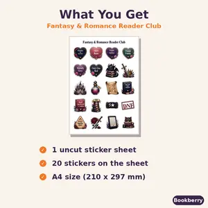 Fantasy & Romance Reader Club Sticker Sheet (A4)