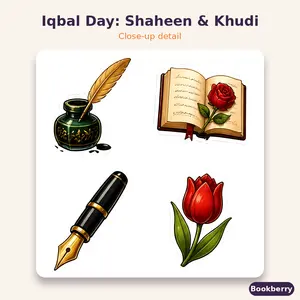 Iqbal Day: Shaheen & Khudi Sticker Sheet (A4)