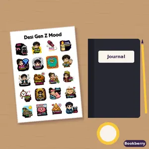 Desi Gen Z Mood Sticker Sheet (A4)