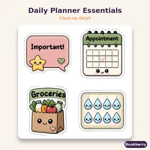 Daily Planner Essentials Sticker Sheet (A4)
