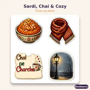 Sardi, Chai & Cozy Sticker Sheet (A4)