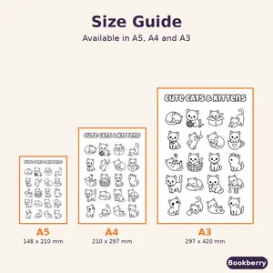 Colour Your Own Cute Animals Sticker Pack – 5 Sheets (A3)