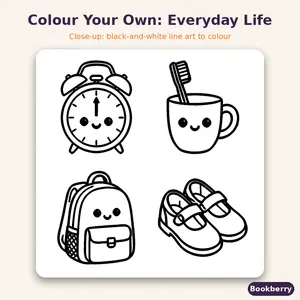 Colour Your Own Everyday Life Sticker Pack – 5 Sheets (A4)