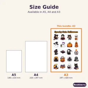 Halloween Sticker Sheet Bundle – 10 Sheets (A3)