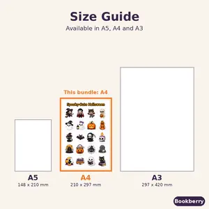 Halloween Sticker Sheet Bundle – 10 Sheets (A4)