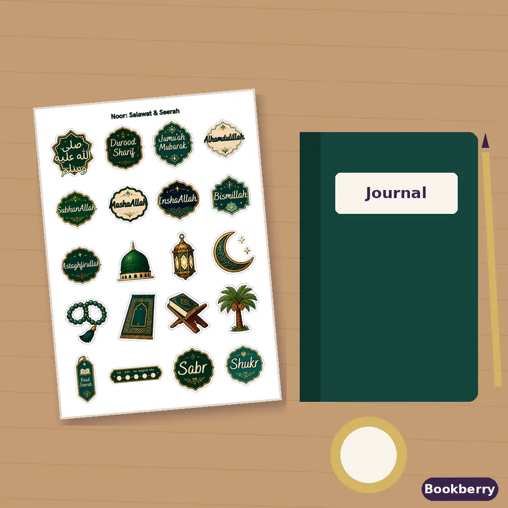Noor: Salawat & Seerah Sticker Sheet (A4)