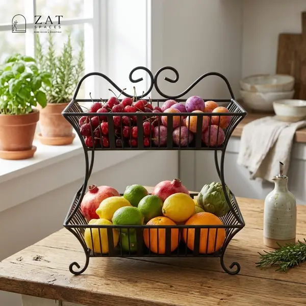 Corner Rack | 2 Tier Kitchen & Bathroom Corner Shelf | ZAT Spaces