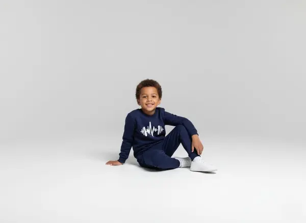 Boys Winter Printed Patchwork Fleece Sweatshirt | Long Sleeve Round Neck Casual Wear
