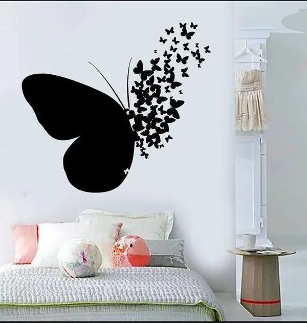 Flying Butterfly Wooden Wall Decor 30 Inch – 3D Butterfly Wall Art Set