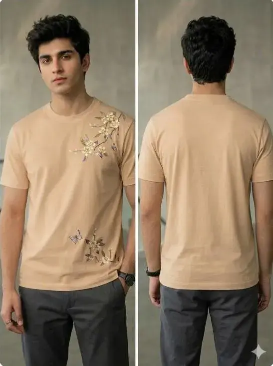 Buy Men's Dri-Fit Flower Printed T-Shirt – Round Neck Casual Sportswear