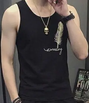 Men's Summer Sando & Shorts Set – Stretchable Cotton Jersey Fabric Soft Breathable Sleeveless Top and Comfortable Shorts