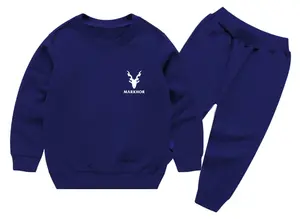 Winter Kids Markhor Printed Fleece Tracksuit | Full Sleeve T-Shirt & Trouser Set