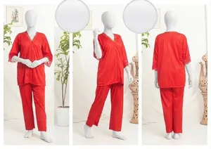 Women's Luxury Silk Satin Pajama Set | Elegant Lace Trim Sleepwear | Soft Night Suit | Free Size