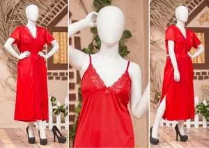 Women's Luxury Silk Satin Nightwear Set | 2 Piece Soft Sleepwear Suit | Free Size
