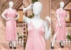 Women's Luxury Silk Satin Nightwear Set | 2 Piece Soft Sleepwear Suit | Free Size