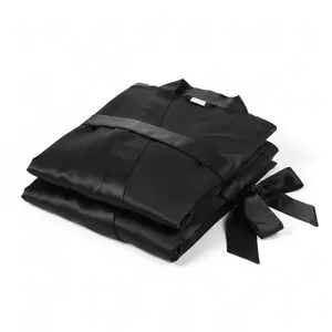 Couple Premium Silk Satin Robe Set | 2 Piece Matching Wrap Style Gown with Waist Belt | Free Size