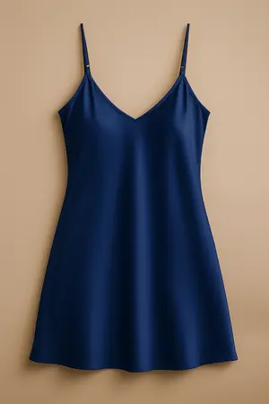 Women's Satin Slip Dress with Adjustable Spaghetti Straps | Free Size