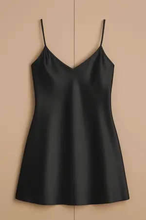 Women's Satin Slip Dress with Adjustable Spaghetti Straps | Free Size