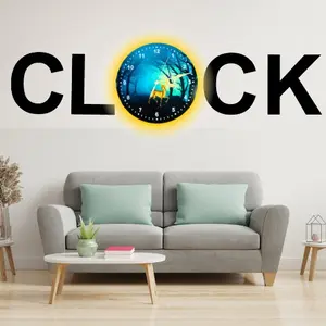 3D Wooden Alphabetic Wall Clock with Aesthetic Dial – Premium 30-Inch Lasani Wood Home Decor Clock