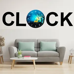 3D Wooden Alphabetic Wall Clock with Aesthetic Dial – Premium 30-Inch Lasani Wood Home Decor Clock