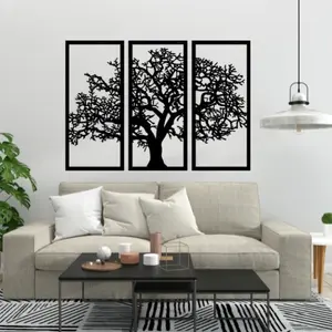 3D Wooden Tree Wall Art – Decorative Nature Wall Decor for Home & Office