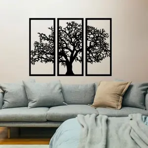 3D Wooden Tree Wall Art – Decorative Nature Wall Decor for Home & Office