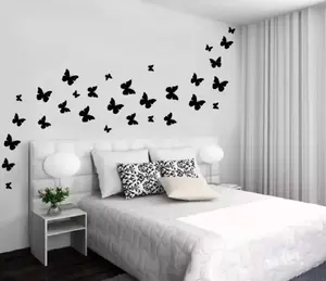 Buy 1 Get 1 Free 3D Wooden Sparrow & Butterfly Wall Decoration Set – 60 Pieces